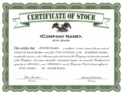 template for stock certificate stock certificate template ideas 