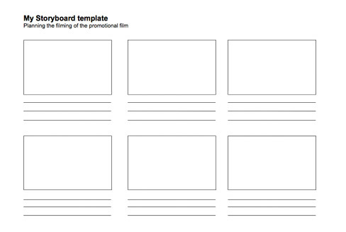 Blank Storyboard Template with Lines Storyboard