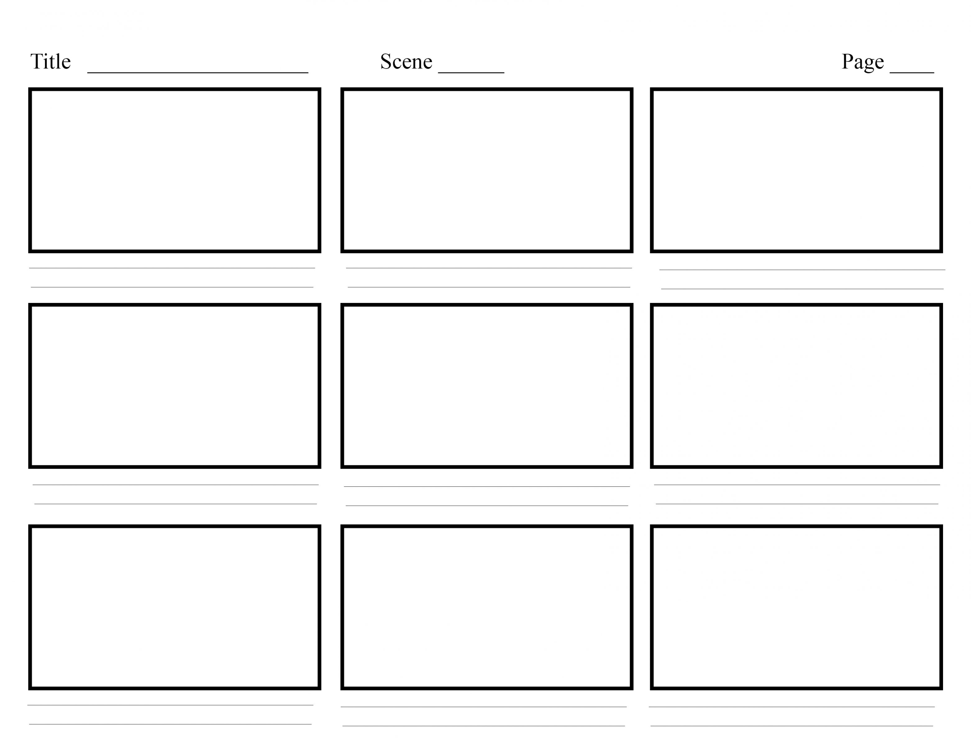 Website Storyboard Template Word