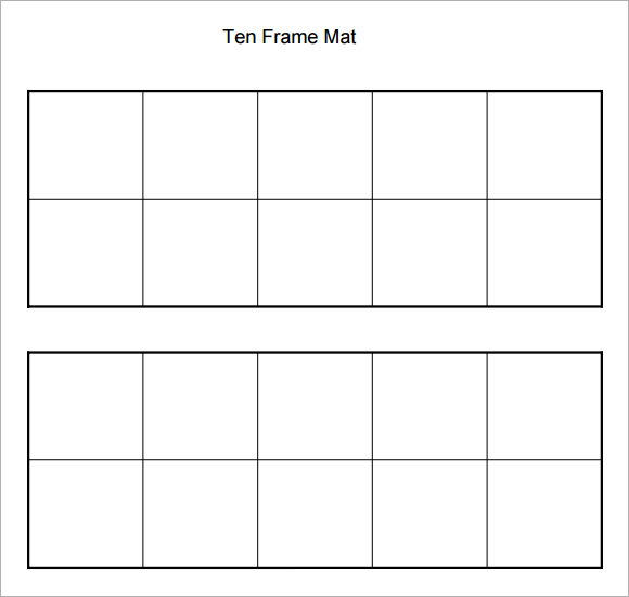 ten frame template printable | Document Sample | Classroom Ideas 