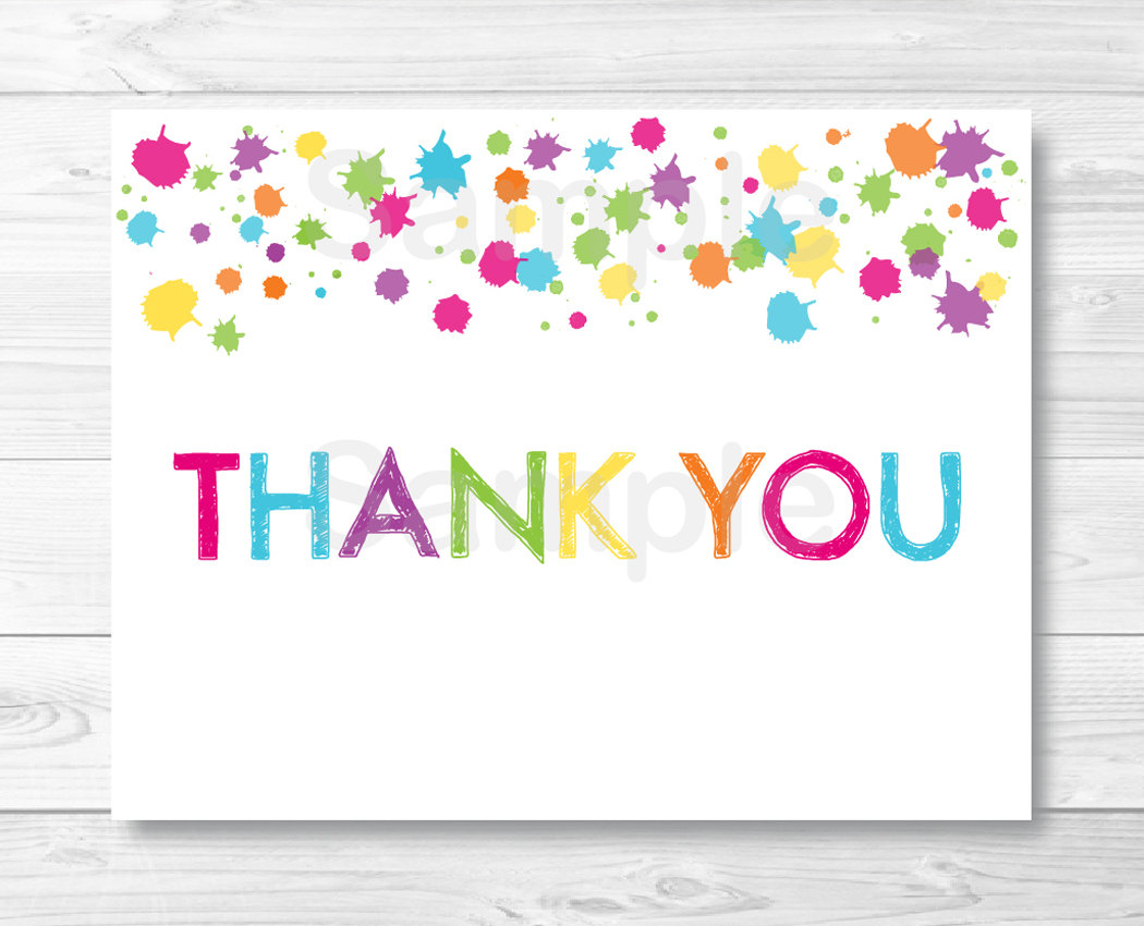 Thank You Card Vector Template. Hand Lettering Brush Pen Modern 