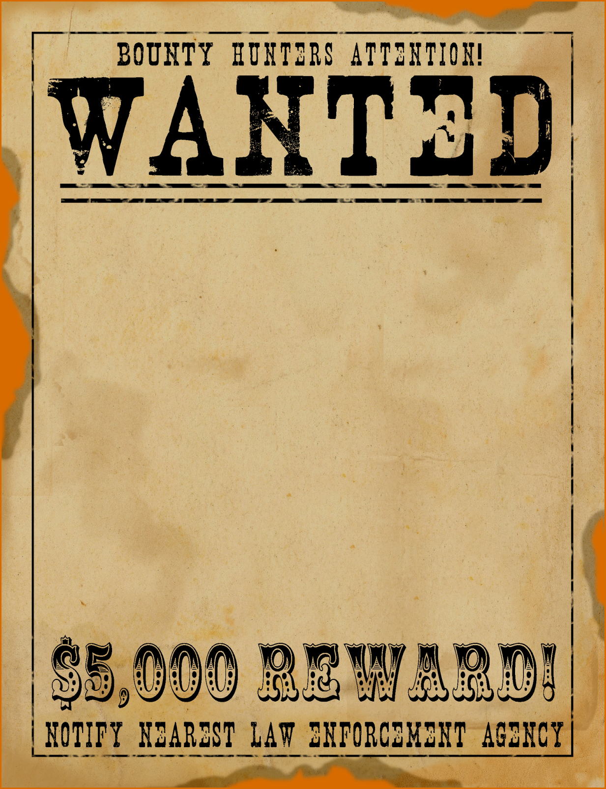 Wanted Poster Template | aplg planetariums.org