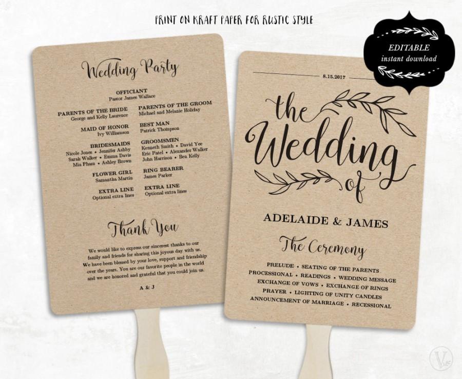 37 Printable Wedding Program Examples & Templates   Template Lab