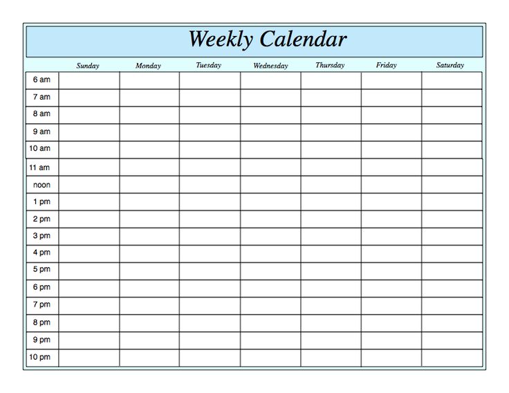 Weekly Planner Template Word | printable planner template