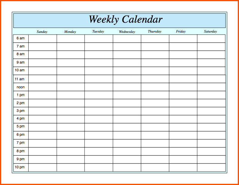 free weekly calendar template blank weekly calendar template 
