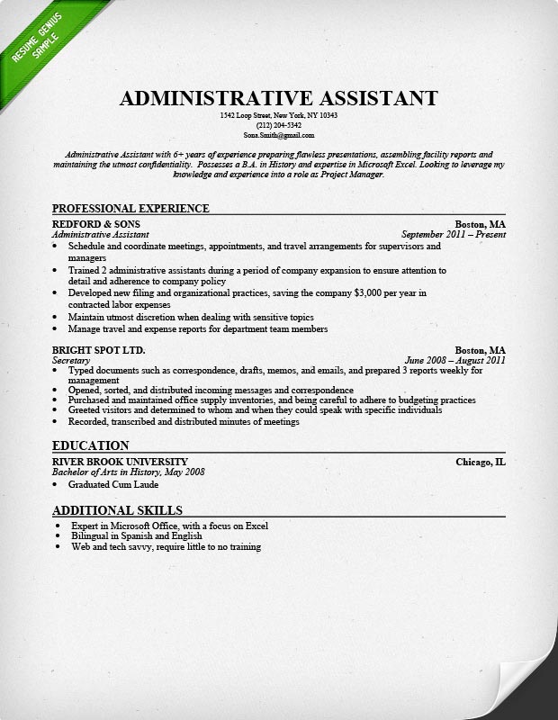 Administrative Assistant Resume Sample | Resume Genius