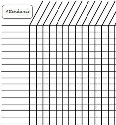 Printable Weekly Attendance Sheet in PDF format