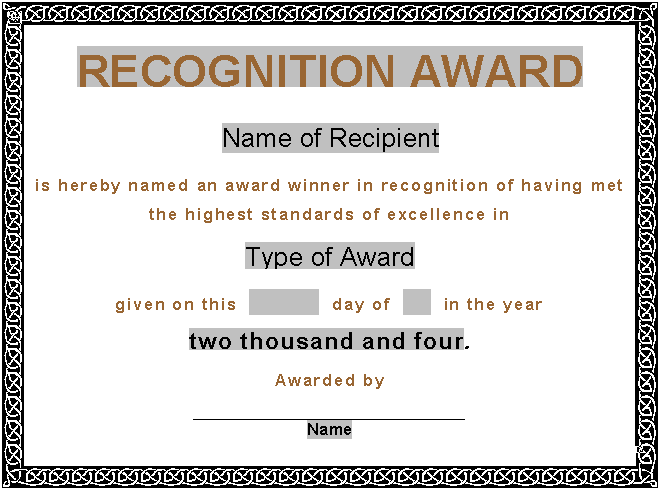 sample of awards and recognition   Ecza.solinf.co