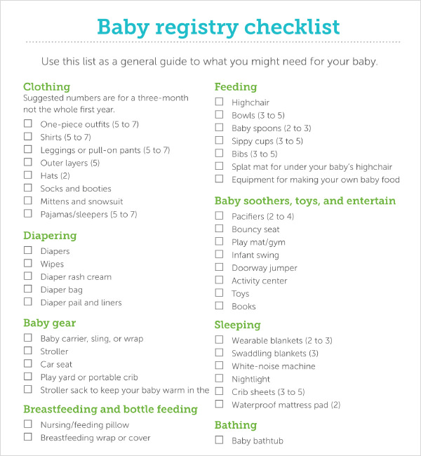 Baby Registry Checklist | bravebtr