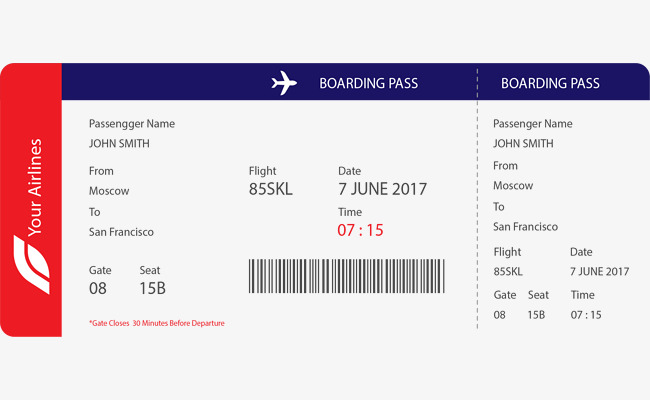 Bunch Ideas for Printable Boarding Pass Template Of Download 
