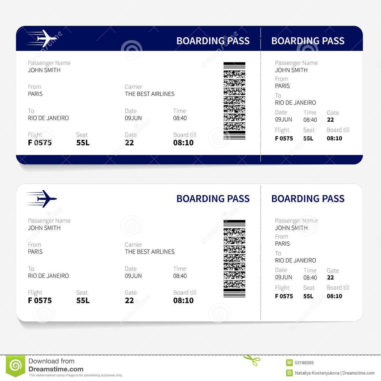 airplane boarding pass template Into.anysearch.co
