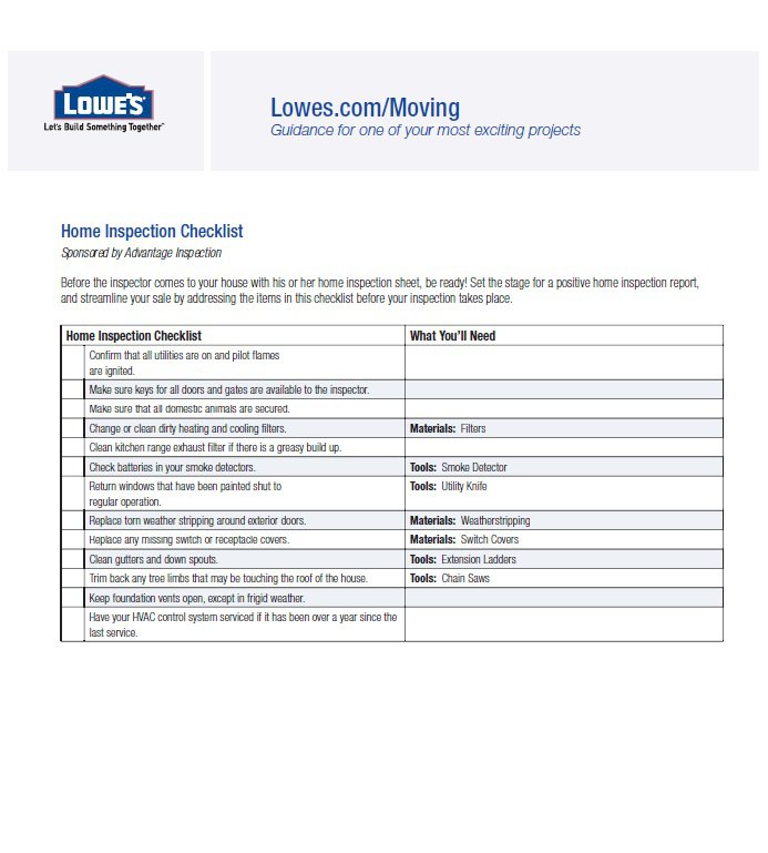Home Inspection Checklist | To Do List Template | Real Estate 