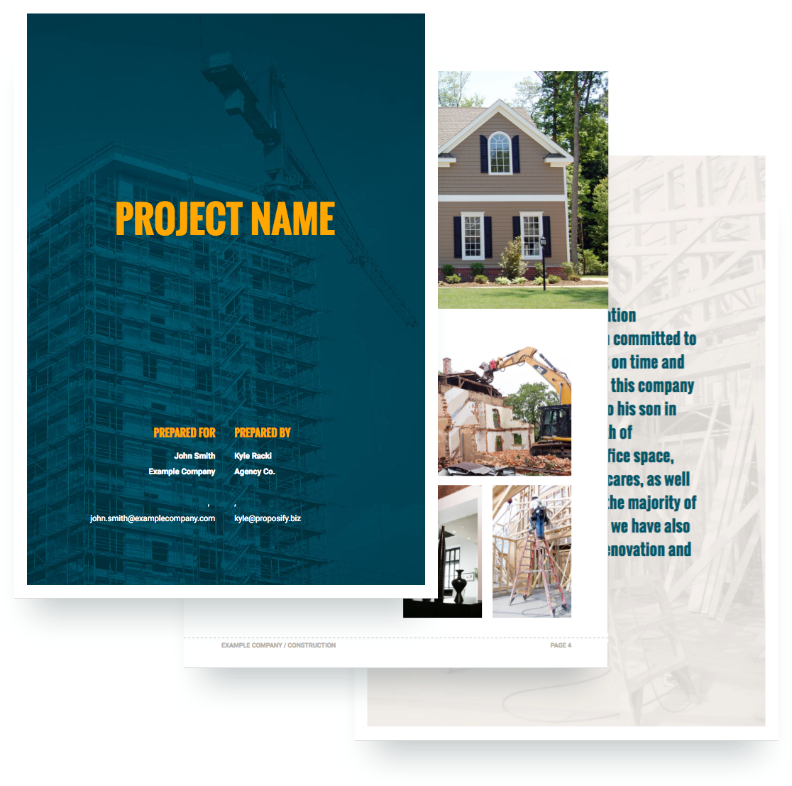 Construction Proposal Template   Free Sample