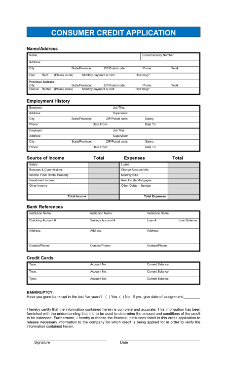 credit application form template business credit application form 