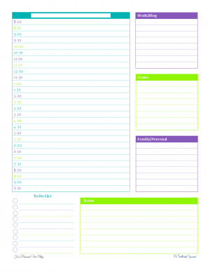 Day planner Printable, Daily Planner Editable, Daily Organizer 