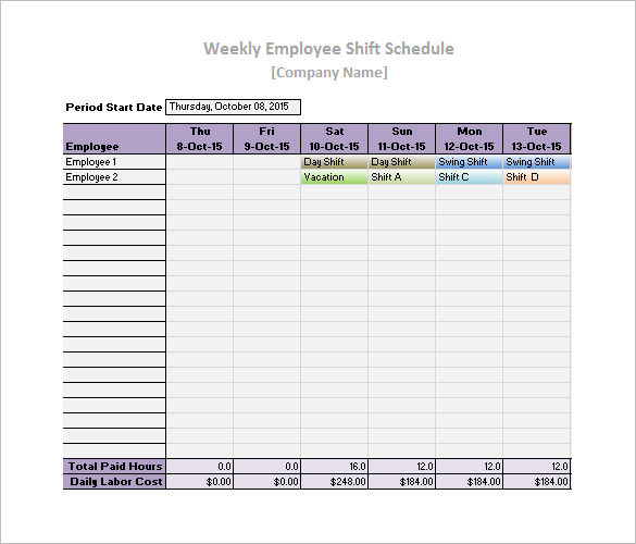 Daily Work Schedule Template   17+ Free Word, Excel, PDF Format 