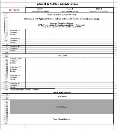 Daily Work Schedule Template   17+ Free Word, Excel, PDF Format 