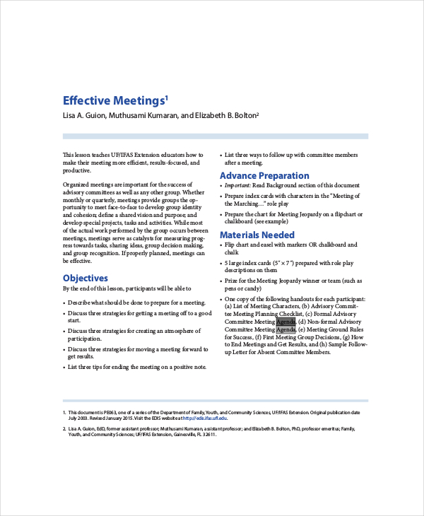 46 Effective Meeting Agenda Templates Template Lab   the 
