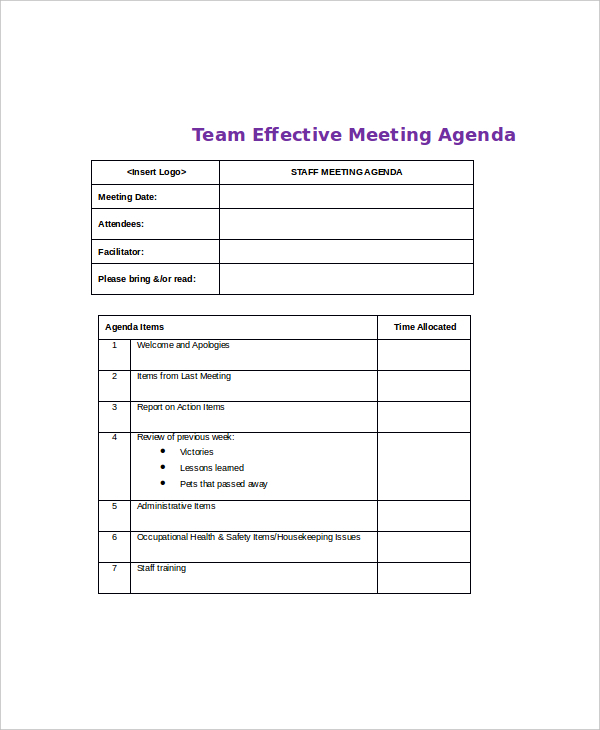 Meeting Agenda Template: How to run more effective and efficient 