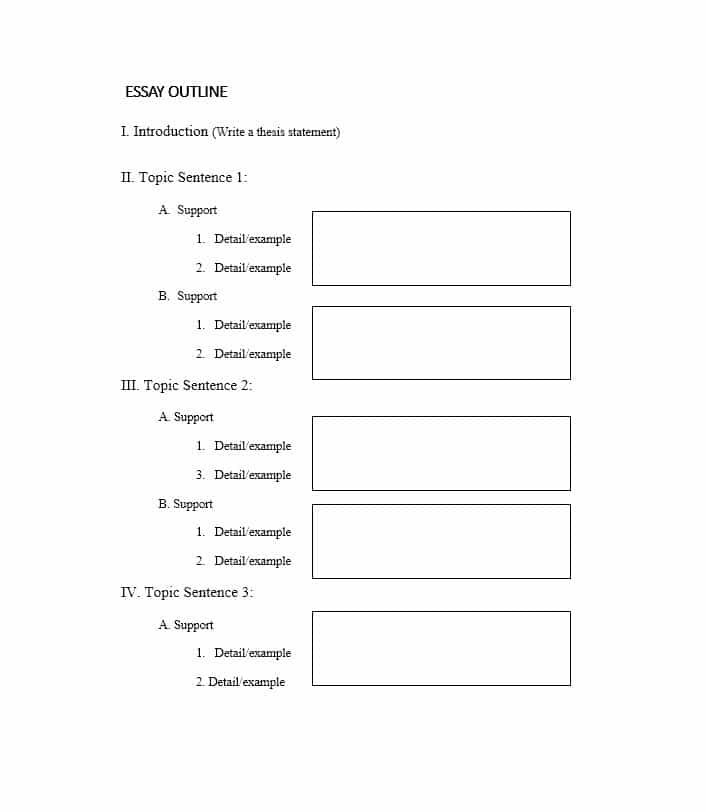 University Printable Essay Structure Template