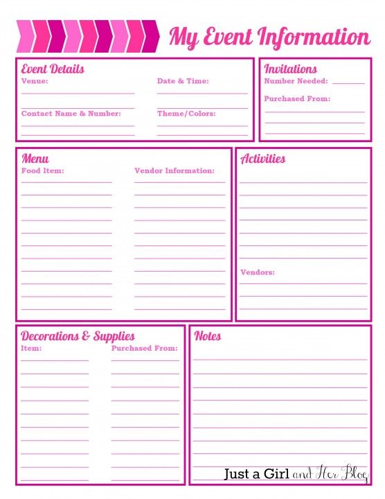 Party Planning: Organized! FREE Printables Included! | Pinterest 