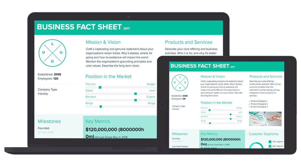 Fact Sheet Template and Examples | Xtensio