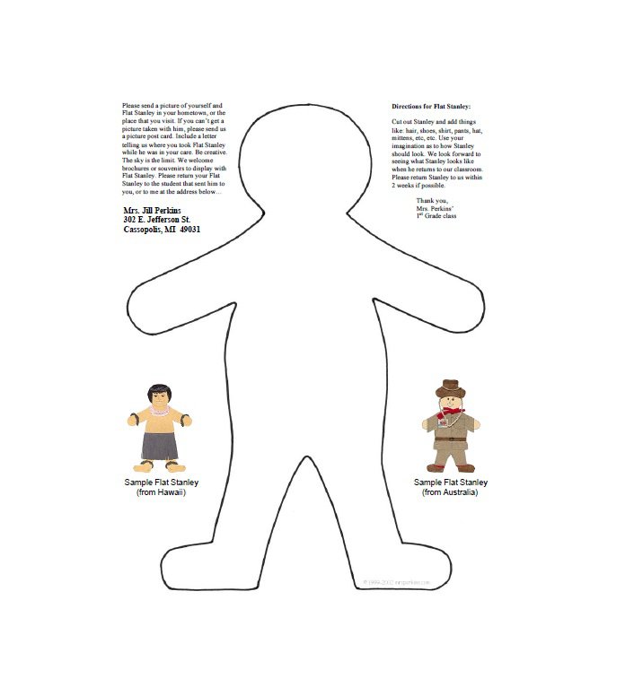 flat stanley printable   Into.anysearch.co