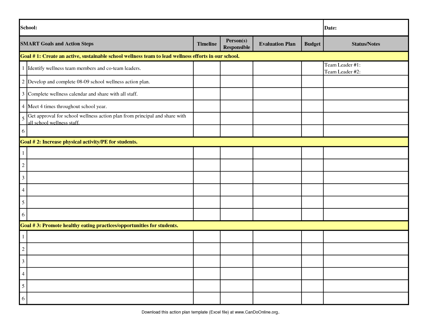 ms word action plan template   Ecza.solinf.co