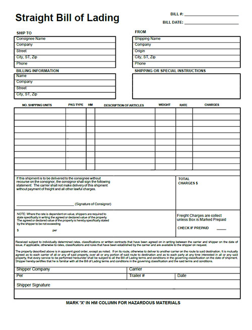 bill of lading sample pdf   Ecza.solinf.co