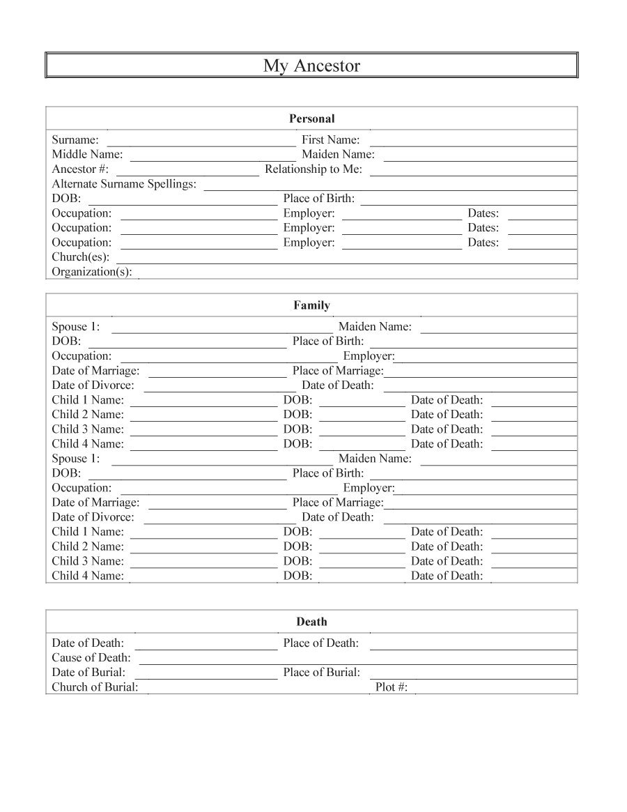 40 Free Family Tree Templates (Word, Excel, Pdf) Template Lab 