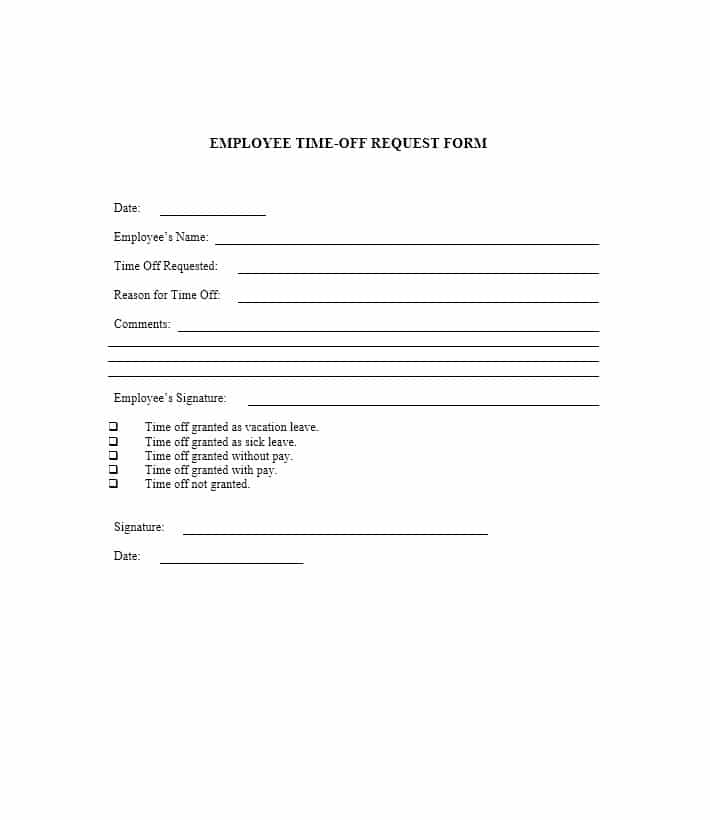 time off request form template free   Ecza.solinf.co