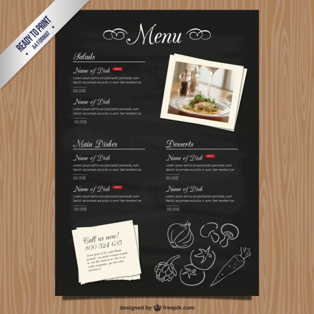 Cmyk Restaurant menu template Vector | Free Download