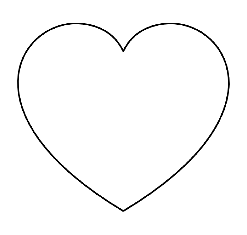 Super Sized Heart Outline   Extra Large Printable Template