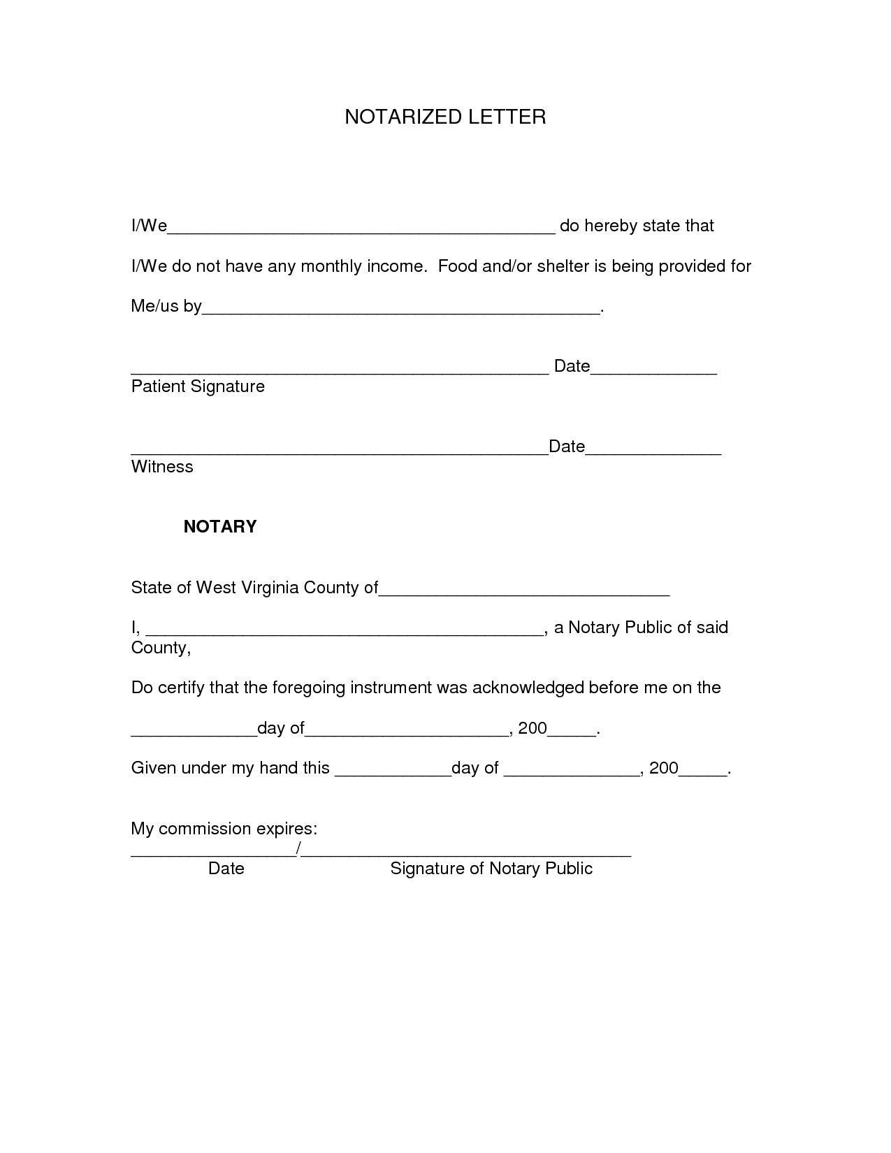 Examples of notarized letters notary letter template crna cover 