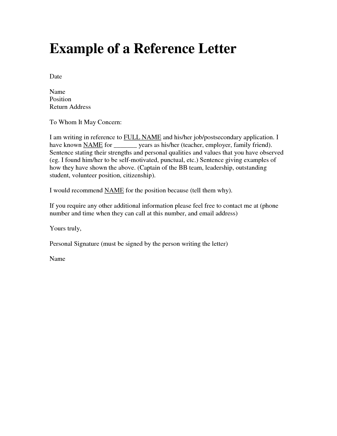 Personal Character Reference Letter for A Friend Sample Personal 