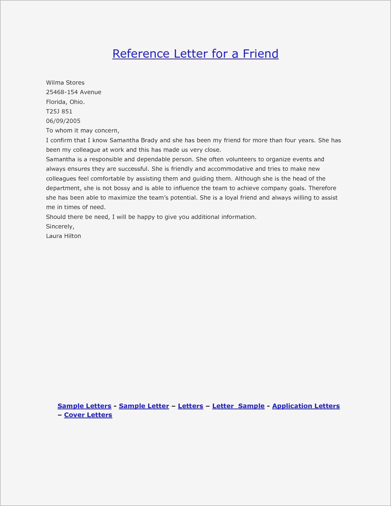 Personal Reference Letter Friend @valid Save Best New Refrence 