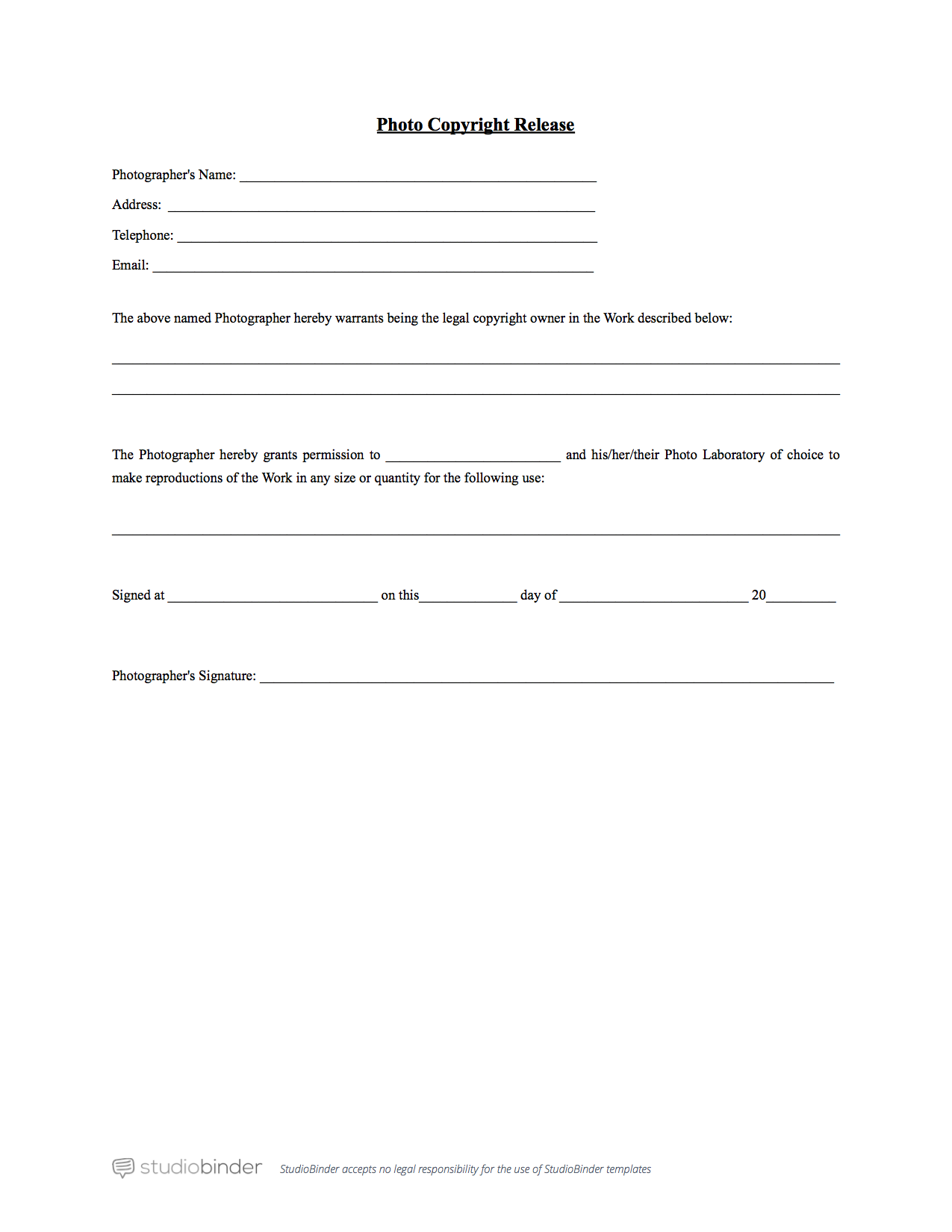 Why You Should Have a Photo Release Form Template
