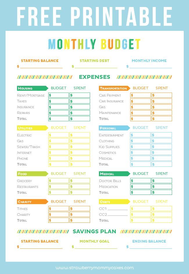 budget worksheets printable   Into.anysearch.co