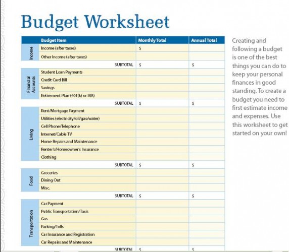 budgeting worksheets free printable household budget worksheet 