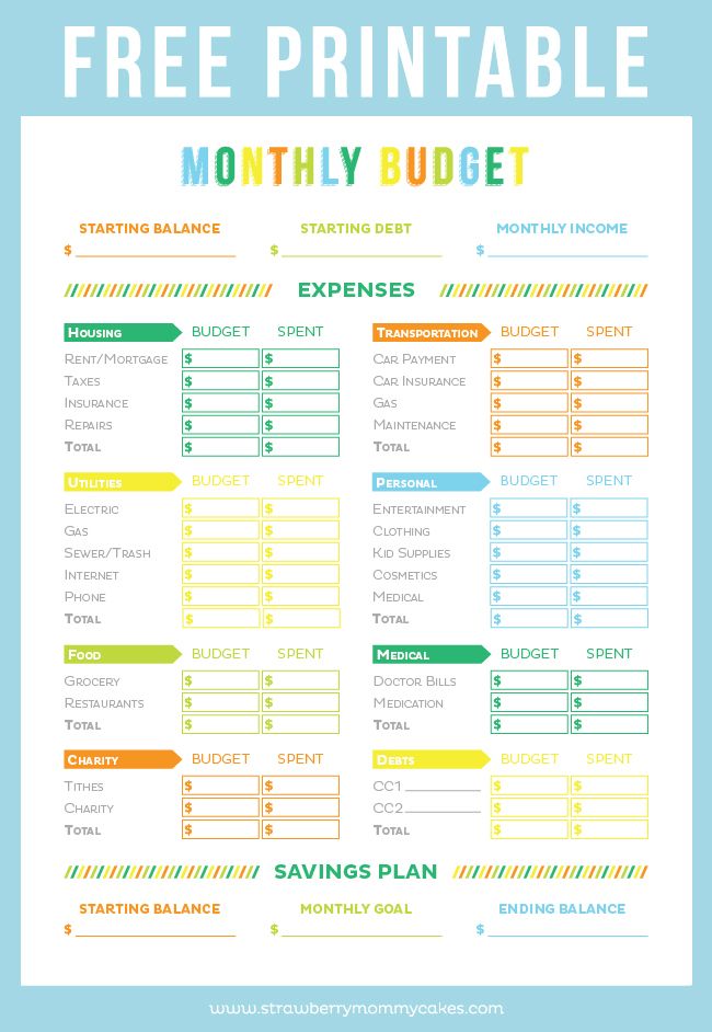 FREE Printable Budget Sheet | Pinterest | Printable budget sheets 