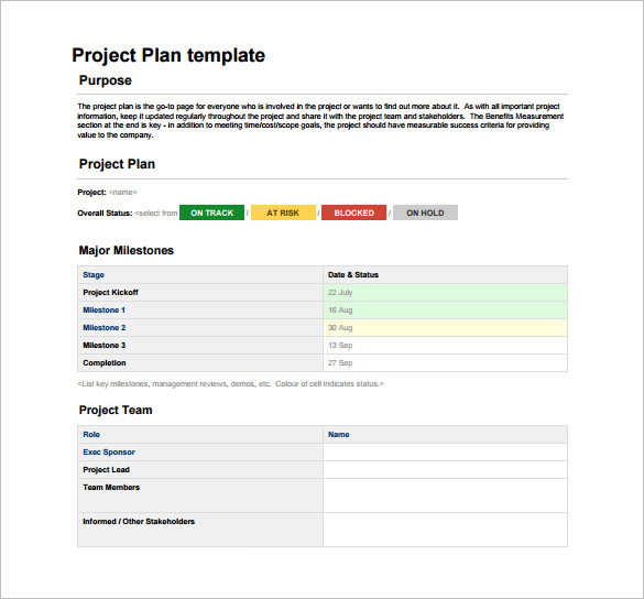 Project Plan Template   23+ Free Word, Excel, PDF Format Download 