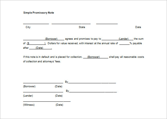 Promissory Note Template   34+ Free Word, PDF Format | Free 