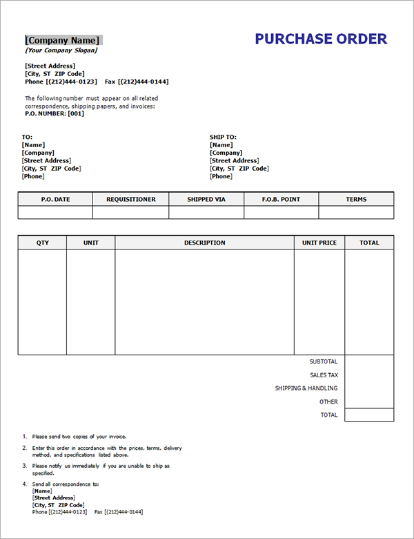 microsoft purchase order template purchase order template word 
