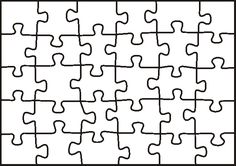 puzzle template four piece jigsaw puzzle template   use for number 
