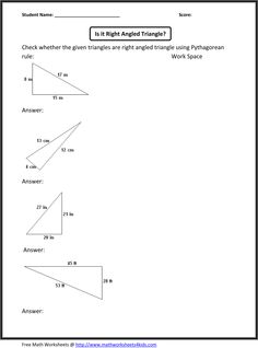 What is the Pythagorean Theorem? | Pinterest | Geometry worksheets 