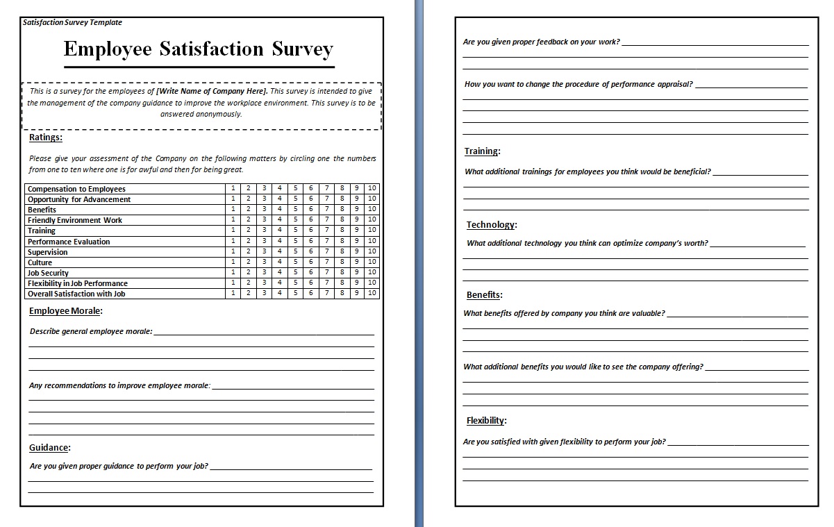 sample questionnaire template microsoft word   Ecza.solinf.co