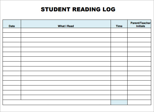 Independent Reading Log and Assessment   2 Week Increments by Ms KbM
