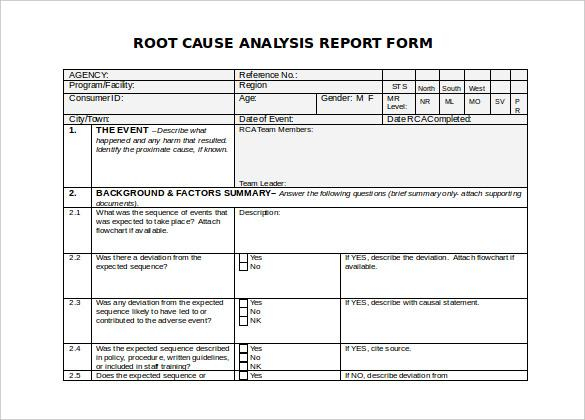 40+ Effective Root Cause Analysis Templates, Forms & Examples
