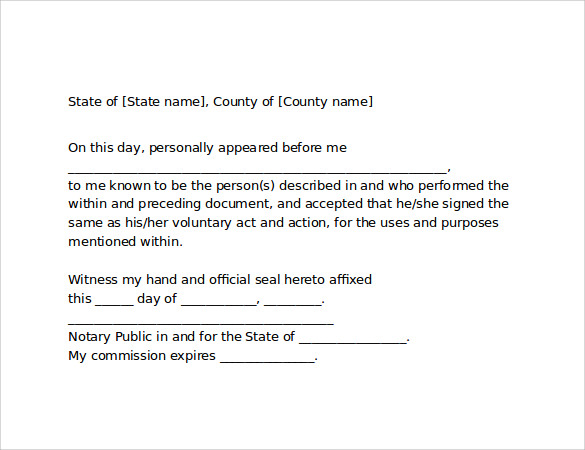 7+ Sample Notarized Letters – PDF, Word | Sample Templates