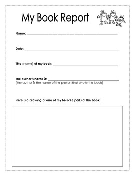 Simple Kindergarten Book Report by Jillian | Teachers Pay Teachers